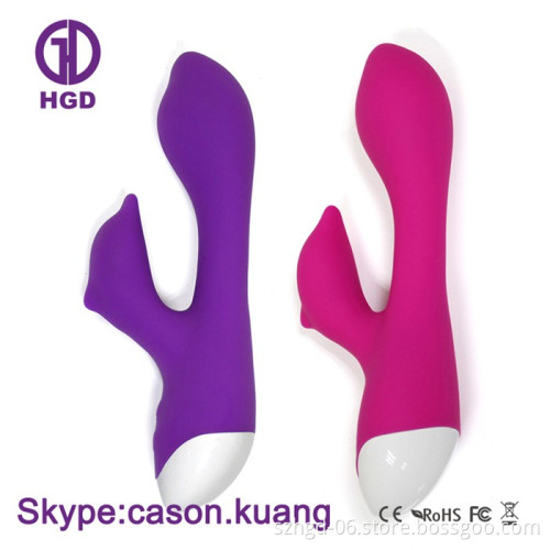 Multi-speed rechargeable female silicone g-spot vibrator adult sex toys